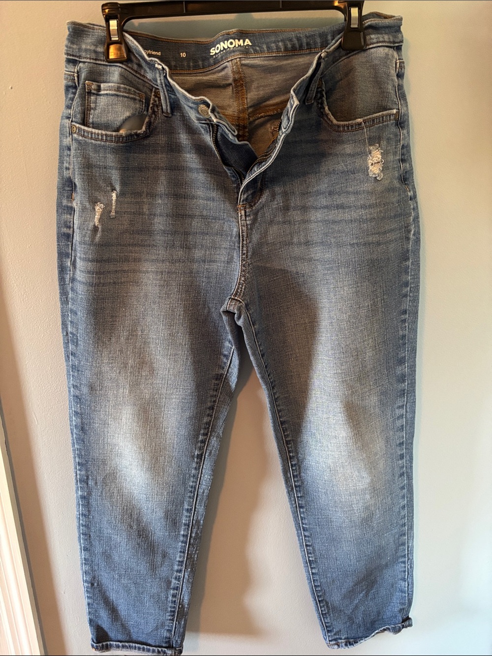 Sonoma Women's Boyfriend Jeans - Faded Blue
